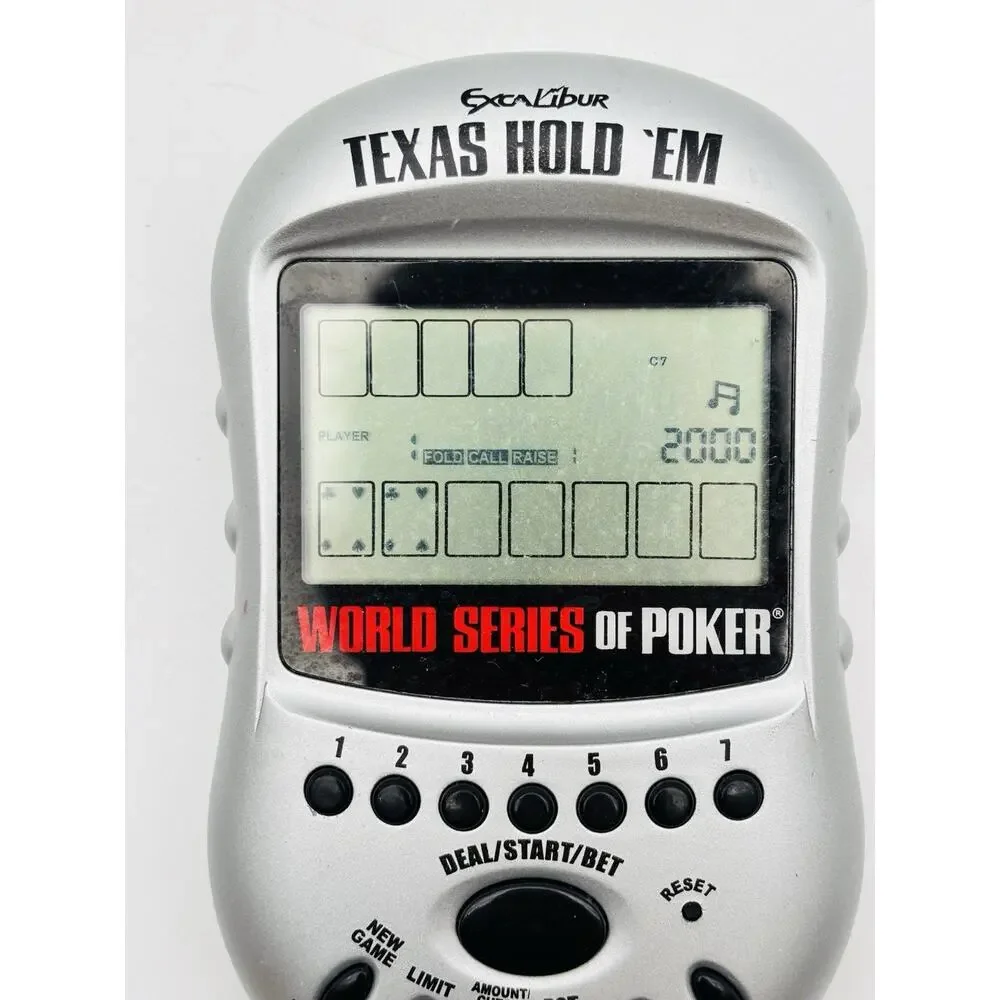 World Series Poker Texas Hold' Em Handheld Excalibur Electronic Game Tested